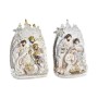 Crèche de Noël DKD Home Decor Doré Crème Résine Multicouleur (18 x 9 x 25,5 cm) (2 Unités)