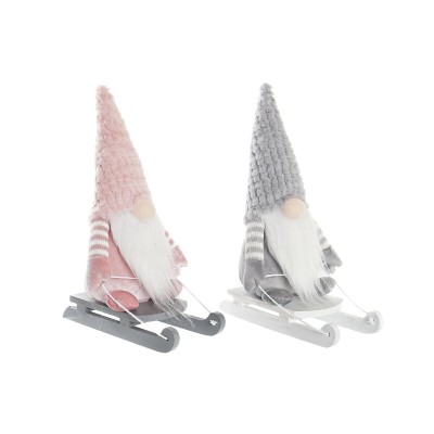 Figurine Décorative DKD Home Decor Noël Gnome Polyester (15 x 25 x 35 cm) (2 Unités)