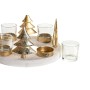 Christmas Candle Holder DKD Home Decor Natural Golden (2 Units) (21 x 11,5 x 21 cm)