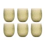 Set de Verres Home ESPRIT Vert Verre Avec relief 360 ml (6 Unités)