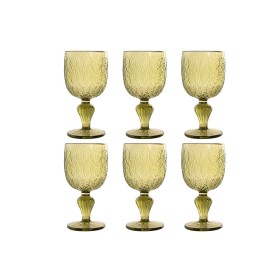 Set of cups Home ESPRIT Green Crystal 250 ml (6 Units)