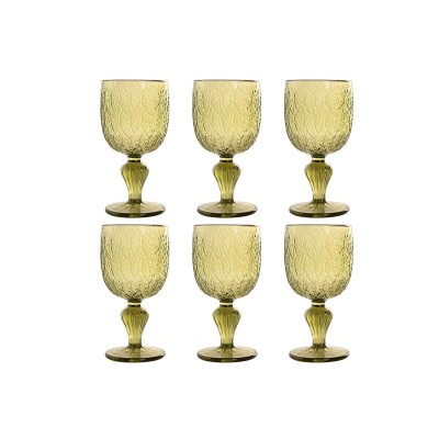 Set de Verres Home ESPRIT Vert Verre 250 ml (6 Unités)