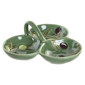 Bowl Home ESPRIT Green Stoneware Cottage With relief