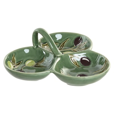 Bowl Home ESPRIT Green Stoneware Cottage With relief