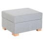 Repose-pied Home ESPRIT Gris clair Urbaine 70 X 50 X 40 CM