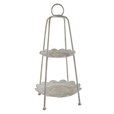 Snack tray Home ESPRIT White Golden Arab