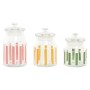 Set de 3 Boites Home ESPRIT Multicouleur Rayures Moderne 1 L 1,2 L 3 Pièces