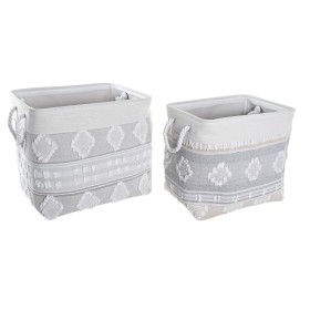Basket set DKD Home Decor 45 x 35 x 40 cm Grey