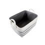 Set de basket DKD Home Decor Rayures 40 x 30 x 23 cm Gris