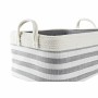 Basket set DKD Home Decor Stripes 40 x 30 x 23 cm Grey