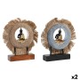Figurine Décorative DKD Home Decor 19 x 6 x 25 cm Beige Bleu Buda Oriental (2 Unités)