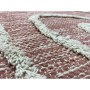 Carpet DKD Home Decor Pink Terracotta White Fringe Urban (120 x 180 x 1 cm)