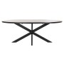 Table de Salle à Manger DKD Home Decor Noir Naturel Métal Bois de manguier 200 x 100 x 76 cm