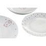 Service de Vaisselle DKD Home Decor Porcelaine Rose Blanc 27 x 27 x 3 cm 18 Pièces