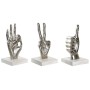 Figurine Décorative DKD Home Decor Argenté 10 x 10 x 20 cm (3 Unités)