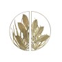 Décoration murale DKD Home Decor Doré Tropical Feuille d'une plante 80 x 2 x 80 cm
