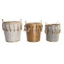 Set de basket DKD Home Decor Multicouleur Bambou (3 Pièces)
