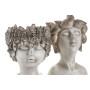 Planter Home ESPRIT Grey Resin Face Shabby Chic 18 x 15 x 23 cm (2 Units)