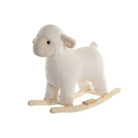 Fauteuil à Bascule Home ESPRIT Blanc Naturel Mouton