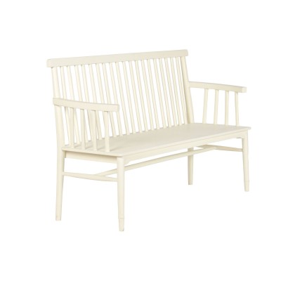 Banc Home ESPRIT Crème Bois de manguier Bois MDF 150 X 50 X 98 CM