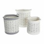 Set de basket DKD Home Decor Blanc Gris 35 x 35 x 40 cm 3 Pièces