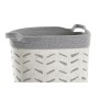 Basket set DKD Home Decor White Grey 35 x 35 x 40 cm 3 Pieces