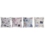 Cushion DKD Home Decor Polyester Multicolour Microfibre Cats (40 x 10 x 40 cm) (4 Units)