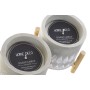 Candle DKD Home Decor Grey Wood Brown Cement Aluminium Wax (10 x 10 x 12 cm) (2 Units)