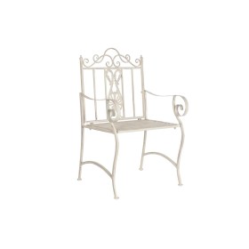 Chaise de jardin DKD Home Decor Blanc Métal 63,5 x 52 x 98 cm