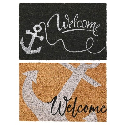 Paillasson DKD Home Decor Caoutchouc Multicouleur (60 x 40 x 1,5 cm) (2 Unités)