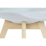 Chaise DKD Home Decor Bleu Beige Polyester Mousse Bois de hêtre 48 x 56 x 83 cm