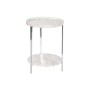 Table d'appoint DKD Home Decor Blanc Argenté Métal Bois MDF 40 x 40 x 53 cm