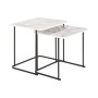 Jeu de 2 tables DKD Home Decor Blanc Noir 51 x 43 x 49 cm