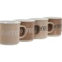Ensemble de 4 mugs Home ESPRIT Marron Grès 285 ml 9 x 7 x 8 cm