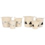 Set of Baskets Home ESPRIT Black Grey Natural Seagrass Boho 33 x 33 x 40 cm 3 Pieces (2 Units)