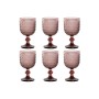 Set de Verres Home ESPRIT Rose Verre 240 ml (6 Unités)
