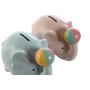 Money box Home ESPRIT Dolomite Elephant 17 x 11 x 14,5 cm (2 Units)