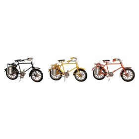 Decorative Figure DKD Home Decor Yellow Black Orange Bicycle Vintage 16,5 x 5,5 x 9 cm (3 Units)