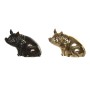 Decorative Figure DKD Home Decor Copper Golden Pig 18,5 x 10,5 x 14 cm (2 Units)