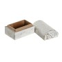 Jewelry box DKD Home Decor White Golden Aluminium Mango wood 7,5 x 5,3 x 5,3 cm (6 Units)