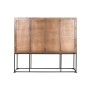 Cupboard Home ESPRIT White Black Metal Mango wood 180 x 40 x 160 cm