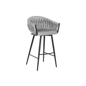 Tabouret Home ESPRIT Noir Gris Métal 58 x 53 x 101 cm