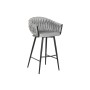 Stool Home ESPRIT Black Grey Metal 58 x 53 x 101 cm