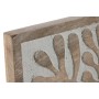 Décoration murale Home ESPRIT Blanc Naturel Floral 60 x 2,5 x 60 cm (4 Pièces)