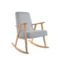 Fauteuil à Bascule DKD Home Decor Bleu ciel Naturel Bois Hêtre Bois MDF 81 x 58 x 90 cm