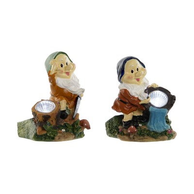 Garden gnomes Home ESPRIT Multicolour 11,5 x 11 x 15,2 cm (2 Units)