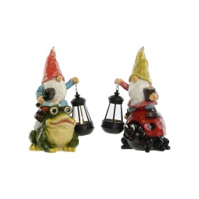 Garden gnomes Home ESPRIT Red Green Multicolour 20 x 17,8 x 32 cm (2 Units)