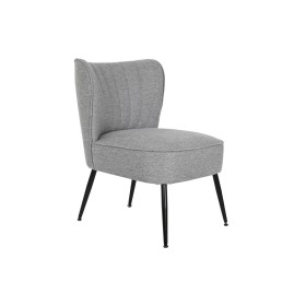 Fauteuil DKD Home Decor Gris Métal 55 x 64 x 72,5 cm