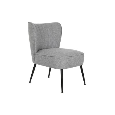 Fauteuil DKD Home Decor Gris Métal 55 x 64 x 72,5 cm
