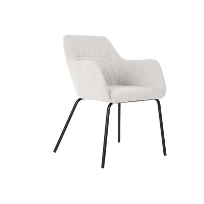 Chair DKD Home Decor Beige Polyester Metal 59,5 x 60,5 x 78 cm